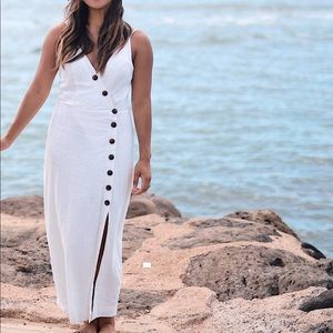 UO Linen button down dress